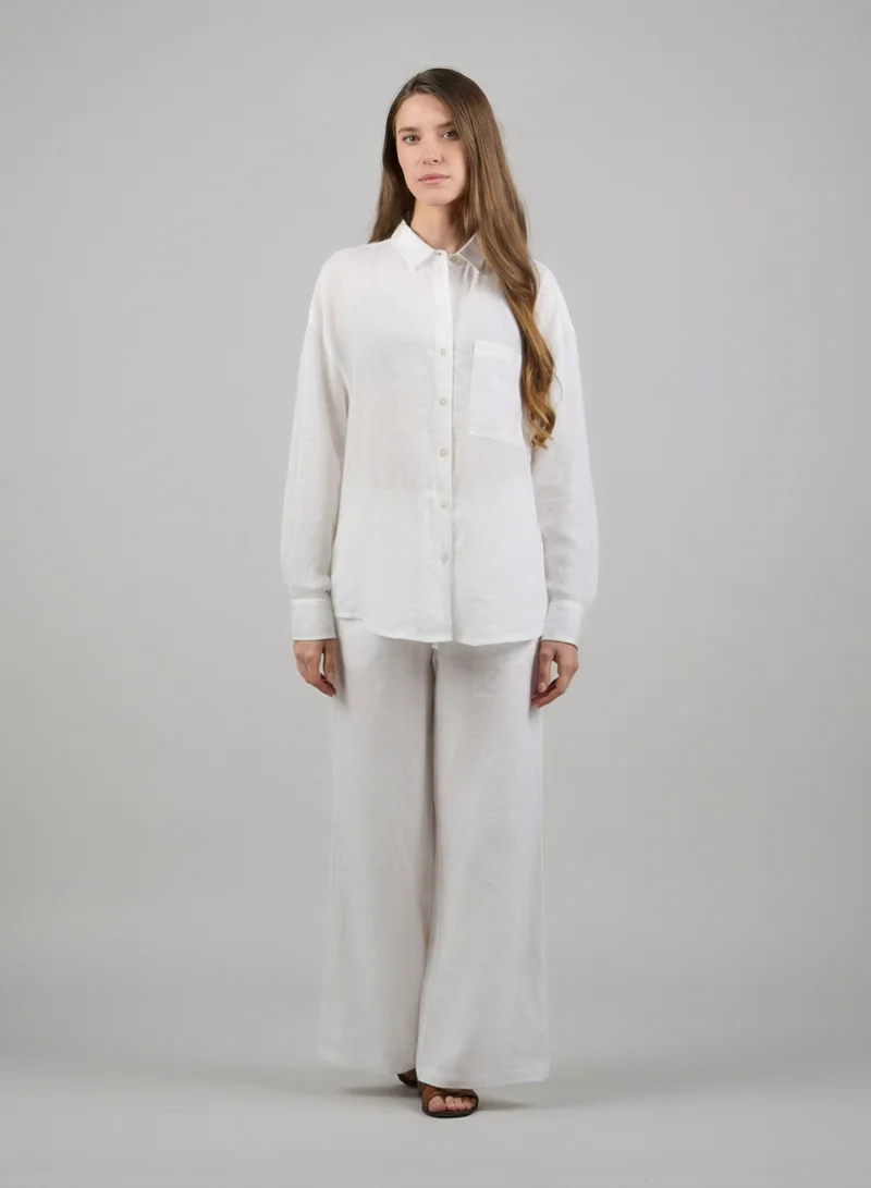 Just Nature 100% Linen Wide Leg Trousers